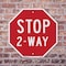 Signmission Stop 2-way, 10 inch X 10 inch, Aluminum Metal Signs, 2PK OC-A-2PACK-10-16 - alternate 2