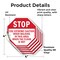 Signmission Stop Use Extreme Caution When Walki, 4 inch X 4 inch, Vinyl Decal, 5PK OC-D-5PACK-4-42 - alternate 3