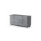 Homeroots 59" Gunmetal Grey Crackle Finish Six Drawer Double Dresser 490819 - alternate 3
