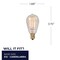 Bulbrite 25 Watt Dimmable Antique ST15 Nostalgic Thread Light Bulbs with Candelabra E12 Base, 4 PK 861370 - alternate 2