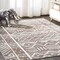 Jonathan Y Amanar Tribal Geometric Brown/Ivory 3 ft. x 5 ft. Area Rug MOH503A-3 - alternate 2