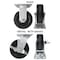 Hyw Products Heavy Duty Caster Set 6in Phenolic Wheels, 2 Rigid & 2 Swivel with Brake, 4PK 40-60R-A1-PH-2,40-60S-A1-PH-TB-2 - alternate 2