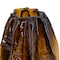 Homeroots 8" Burnt Umber Glass Textured Wavy Table Vase 574424 - alternate 3