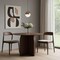 Homeroots 42" Brown Solid Wood Pedestal Base Round Top Dining Table 712163 - alternate 3