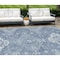 Homeroots 10' X 14' Navy Blue And Denim Blue Medallion Washable Indoor Outdoor Area Rug 589037 - alternate 1