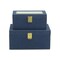 Homeroots 10" Navy Blue Solid Wood Box 489366 - alternate 3