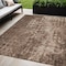 Homeroots 5' X 8' Chocolate Ikat Washable Indoor Outdoor Area Rug 576984 - alternate 1