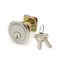 Ecs Hardware Durable Premium Rim Cylinder, 1-1/8 Inch, Keyed Alike, Schlage SC1 Keyway, US26D, Satin Chromium Plated ECSH-RC01-26D-SC1-KA5 - alternate 1