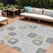 Homeroots 9' X 12' Gray Silver And Gold Geometric Washable Indoor Outdoor Area Rug 616812 - alternate 1