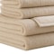 Homeroots Set of Six Beige Cotton Quick Dry Terry Cloth Towels, 6PK 700337 - alternate 3