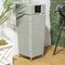 Happimess Keaton Modern 24.13 Gal. All-Weather Wicker/Metal Lidded Hideaway Outdoor Trash Can, Mint Blue/White HPM1203C - alternate 1