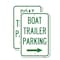 Signmission Boat Trailer Parking With Right Arrow Symbol, 18'' X 24'' 2 Signs, Heavy Gauge Aluminum, 2PK A-1824-2PACK-24294 - alternate 1