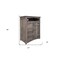 Homeroots 43" Gray Solid Wood Three Drawer Chest 524612 - alternate 4