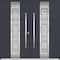 Vdomdoors Metal Double Doors Deux 0757 Gray Graphite Frosted Glass Entry Modern Painted (W72xH96) Left hand I DEUX0757DEXD-GRE-W72xH96-LH-I - alternate 1