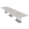 Skutchi Designs Rectangle Conference Table With Power Unit, 48 in W, 192 in L, Ivory HAR-REC-48X192-DOU-K458-ESIL - alternate 1