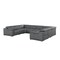 Homeroots Battleship Gray Leather Power Reclining U Shaped Eight Piece Corner Sectional 643956 - alternate 3
