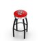 Holland Bar Stool Co 30" Blk Wrinkle Wisconsin "Badger" Swivel Bar Stool, Chrome Ring L8B3C30WI-Bdg - alternate 1
