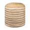 Homeroots 18" Natural And White Jute Blend Cylinder Striped Pouf Ottoman 551558 - alternate 4