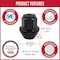 Coyote Wheel Accessories LUG NUTS, Carbon Steel, 1.45 in, 13/16 in Hex 12K548BLK - alternate 2
