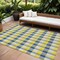 Homeroots 9' X 12' Yellow Blue And Beige Plaid Washable Indoor Outdoor Area Rug 601450 - alternate 1
