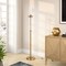 Homeroots 66" Brass Adjustable Torchiere Floor Lamp With Clear Glass Cylinder Shade 523380 - alternate 3