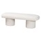 Baxton Studio Laria Modern White Teddy-Bear Fabric Queen Size 5-Piece Bedroom Set 253-13996-13998-13997-13999-ZORO - alternate 3