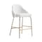 Manhattan Comfort Gracie Counter Stool  in White and Gold - Set of 2 2-CS019-GWH - alternate 3