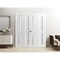 Sartodoors Sliding Closet Double Bi-fold Doors White Solid Core Modern Interior VEREGIO7288DBF-WS-72 x 80 (4* 18x80) - alternate 3