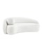 Homeroots 85" White Sherpa Curved Sofa And Toss Pillow With Legs 543966 - alternate 3