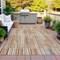 Homeroots 8' X 10' Rust And Ivory Striped Washable Indoor Outdoor Area Rug 631554 - alternate 4