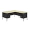 Hirsh Corner Office Desk W/ Right-Hand Return, 72 in D X 29.5 in H, 66 in W X Black / Maple 24975 - alternate 1