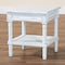Baxton Studio Jeanne Vintage Traditional White Wood End Table 251-13895-ZORO - alternate 3