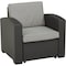 Outdoor Expressions 4-Piece Wicker Style Resin Chat Set with PFAS-Free Fabric 890850 - alternate 2