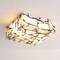 Jonathan Y Giulia 13 in. 2-Light Modern Contemporary Alabaster/Iron Square LED Flush Mount, White and Black Marb JYL1201C - alternate 3