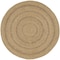 Homeroots 4' Natural And Brown Round Handmade Indoor Outdoor Area Rug 552461 - alternate 1