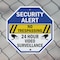 Signmission Security Alert No Trespassing 24 Ho, 6 inch X 6 inch, Plastic Sign, 2PK OC-P-2PACK-6-185 - alternate 4