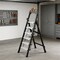 Wrightmaster 5.3 ft. Steel Step Ladder, 10 ft. Reach w/Tool Rack and Silent Rotating Shaft 300 lb. Capacity ZoroGJTL6H - alternate 3