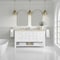James Martin Vanities Breckenridge 60" Double Vanity, Bright White, w/ 3 CM Tajnar Eclos Top w/FreePower Wireless Charger 330-V60D-BW-FTJR - alternate 2