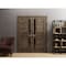 Sartodoors Solid French Double Doors 36 x 80in, Veregio 7588 Cognac Oak W/ Black Glass VEREGIO7588DD-AKA-36 - alternate 1