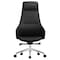 Leisuremod Celeste High-Back Office Chair in Upholstered Leather and Iron Frame with Swivel and Tilt, Black COT20BLL - alternate 2