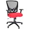 We'Re It We're it, Zapp Series Black Mesh Back Adjustable Task Chair with Red Fabric Seat and Black Frame OFD500F-RED - alternate 1