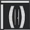 Vdomdoors Metal Double Doors Deux 6500 Black Enamel Frosted Glass 1 Sidelight and Top Transom Entry Modern Pa DEUX6500DEXD-BLK-W72+16xH96+14-LH-I - alternate 2