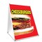 Signmission Cheeseburgers, 36 Inch x 24 Inch A-frame Yard Sign, Plastic Sign SBC-2436-Cheeseburgers - alternate 1