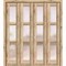 Sartodoors Sliding Closet Double Bi-fold Doors, Lucia 2552 Oak with Frosted Glass, Sturdy Tracks Moldings Tri LUCIA2552DBF-DUB-96 x 84 (4* 24x84) - alternate 1