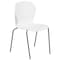Flash Furniture Stack Chair, Plastic, 551 lb. Capacity, Wht RUT-3-WH-GG - alternate 1