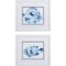 Homeroots Set Of 2 Blue Watercolor Fish A Framed Art, 2PK 387735 - alternate 1