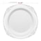 Smarty Had A Party 10.25" White with Silver Fancy Round Disposable Plastic Dinner Plates, 120PK 8880-WHS-CASE - alternate 3