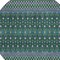 Homeroots 8' Green Blue And Purple Round Tribal Washable Indoor Outdoor Area Rug 582562 - alternate 3