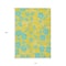 Homeroots 10' X 14' Yellow And Aqua Floral Washable Indoor Outdoor Area Rug 600059 - alternate 3