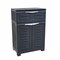Homeroots 24in Charcoal Plastic Accent Cabinet With Two Doors And One Drawer 668937 - alternate 3